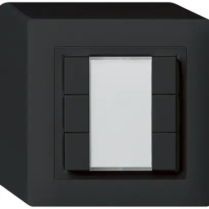 Pulsante universale AP 6×KAL senza LED nero 