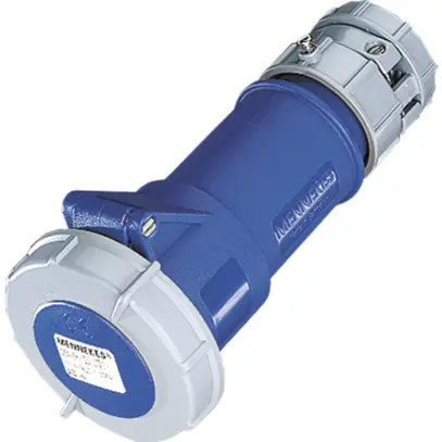 Presa mobile CEE-Powertop 16A 3P 6h 230V blu con premistop.IP67 