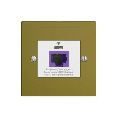 Prise de retour EDIZIOdue F 1×RJ45 p.Swisscom VoIP, 8 pôles, UTP, olive 