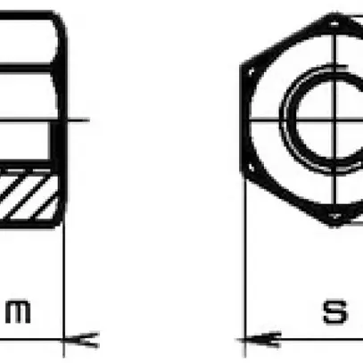 Dado esagonale M4 0.8d DIN 934 zinc.bl, promat. 