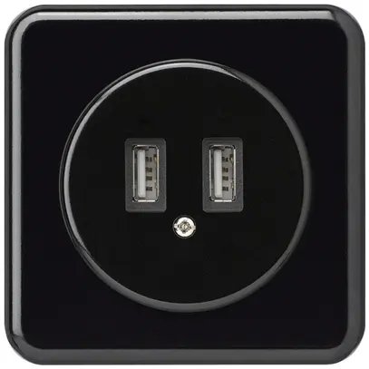 Presa USB INC basico C 2400mA nero 
