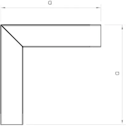 Angolo piatto Bettermann LKM 60×60mm con parte superiore 