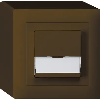 Tasto di suoneria AP A/1L kallysto marrone con porta-etichetta 37×15mm 