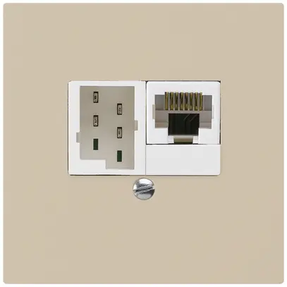 Scatola INC kallysto 1×RJ45u+1×TT83 beige 