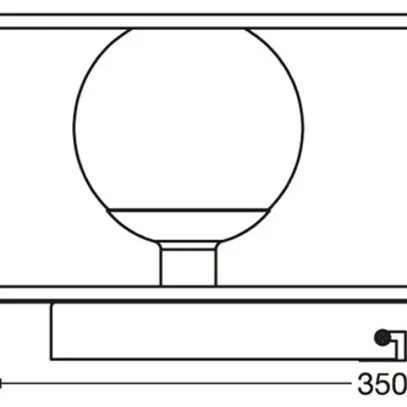 Decken-/Wandleuchte LEDVANCE DECOR SQUARE G9 2×28W IP44 350×150mm schwarz 