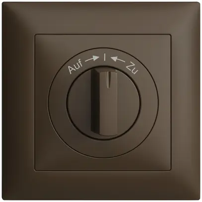 Kit frontal EDIZIOdue Auf->I<-Zu coffee 88×88mm pour contact pivotant 