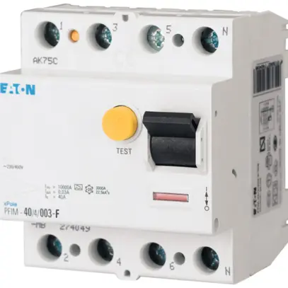 Interrupteur différentiel Eaton PFIM 4P 63A 300mA type S/F 