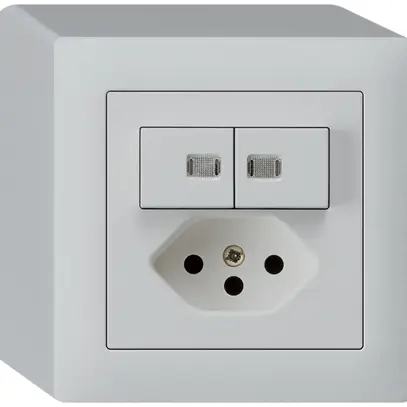 AP-Leuchtkombination 2×AR/1L+T13 hellgrau kallysto 2 Linsen 