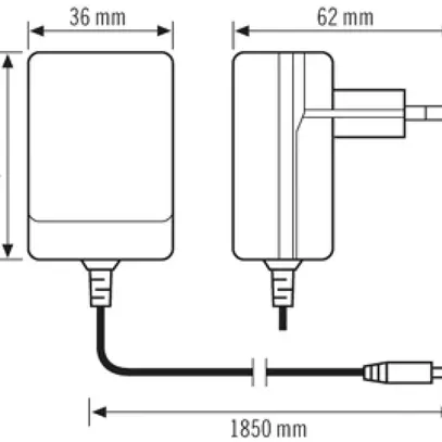 Alimentation enfichable ESYLUX POWER SUPPLY 12VDC p.luminaire de secours SLP-2 