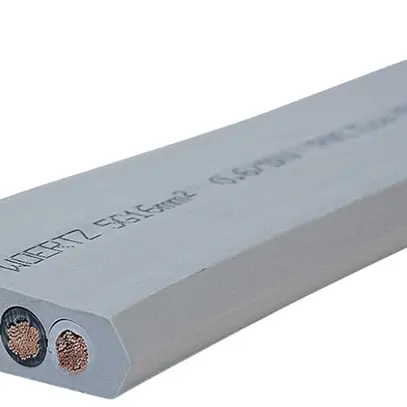 Câble plat Woertz 5×16mm² PVC gris Eca Une longueur