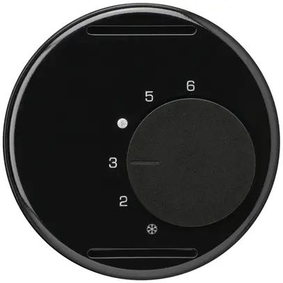 Insert pour thermostat d'ambiance ENC basico noir sans interrupteur 