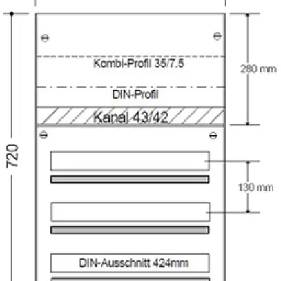 Centralino AP HAG 3R/72moduli 480×720×97mm 