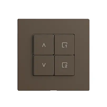 Kit copertura per interruttore tapparelle 1c scena/4t Edue Wiser coffee 