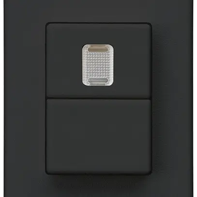 Interrupteur à poussoir double INC Hager FLF 10A/250V 3/1L 1× illuminé noir 