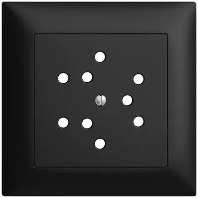 Kit frontal EDIZIOdue noir 88×88mm 3×T12 