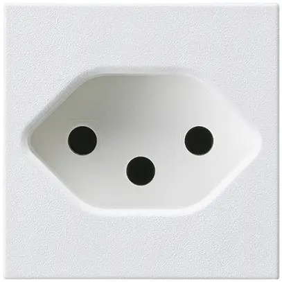 Presa INS Hager tipo 13 bianco 45×45 con morsetti a innesto 