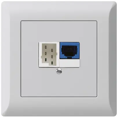 Boîte ENC DSL kallysto.line 1×RJ45/1×T+T gris clair 