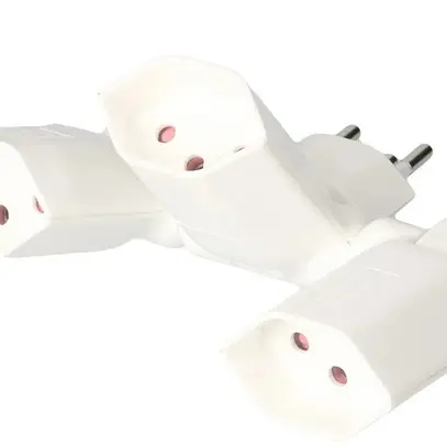 Spina multipla Hauri Clip-Clap 3×T13 bianco con sicurezza bambini 