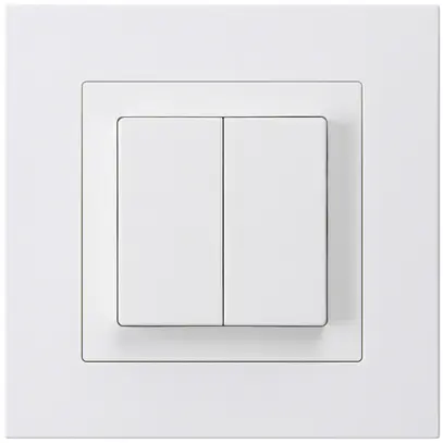 Pulsante INC kallysto.pro 2×A-R/1P bianco 