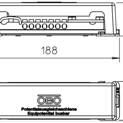 Barra compensazione di potenziale Bettermann 188mm 