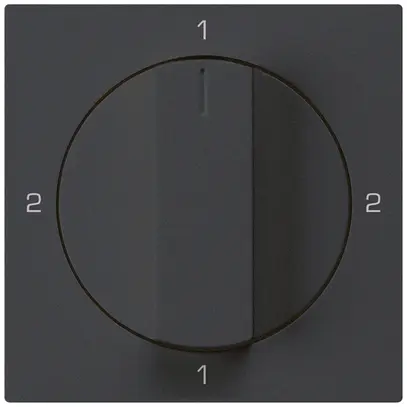 Kit frontale per interruttore rotativo S3 60×60mm kallysto 2-1-2-1 nero 