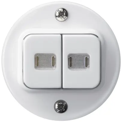 Kit frontal basico blanc avec 2 lentilles bouton doubleØ43mm 