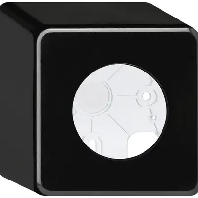Scatola AP basico nero h=64mm Ø43mm 