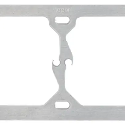 Placca di fissaggio Hager grigio, 1×4 orizz. 