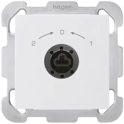 UP-SchwenkTaster 1->0<-2 weiss kallysto für Schloss ohne Zylind 