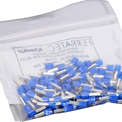 Embout de câble type A isolé 2.5mm²/8mm bleu 