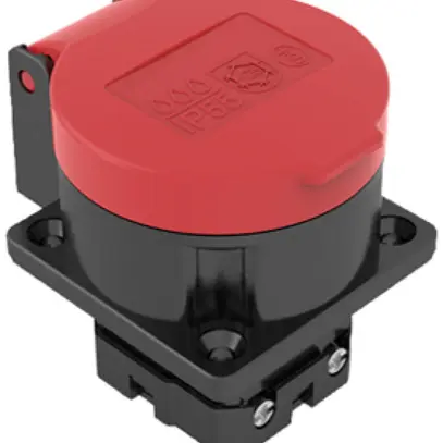 Presa INS ELBRO T25 IP55 16 A 400 VAC IK08 nero/rosso S+ incluso il sigillo 
