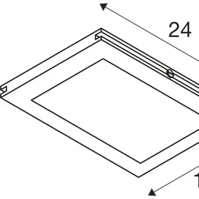Downlight LED SLV TENSEO PLYTTA RECTANGULAR 9.8W 750lm 2700K 240×175mm bianco 