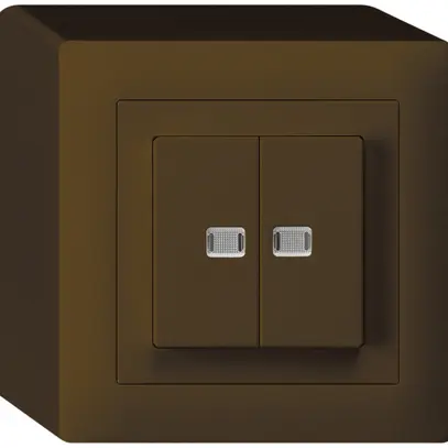 Tasto lum.AP kallysto 2×AR/1L con 2 lenti marrone 