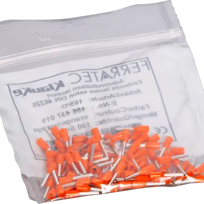 Embout de câble type A isolé 0.5mm²/8mm orange 