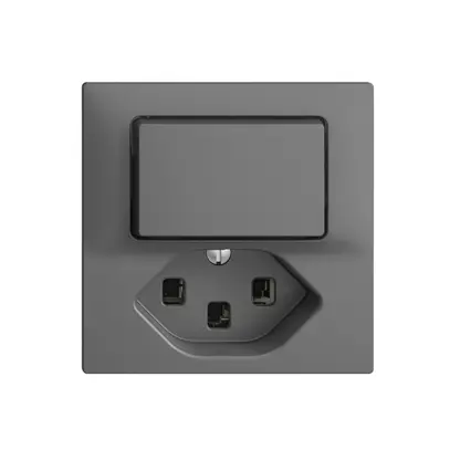 Combinazione A-R/1L+T23 16A EDIZIOdue grigio scuro 