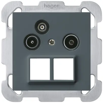 Prise pour antenne ENC R/TV/données kallysto HMS B 2GHz 10.5db anthracite 