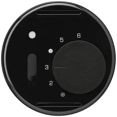 Insert pour thermostat d'ambiance ENC basico noir avec interrupteur 