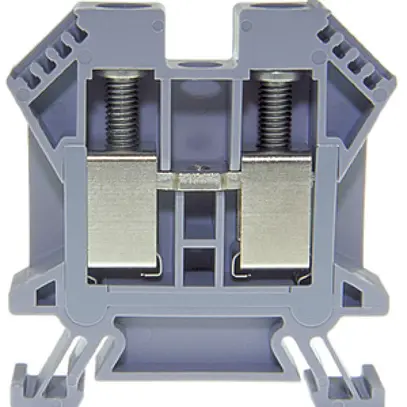 Morsetto di passaggio componibile Woertz 6…16mm² 76A 1000V vite 2×1 DIN 35mm gr 