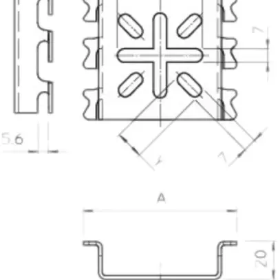 Plaque de montage Bettermann pour canive. à grille 110×68 zingué 