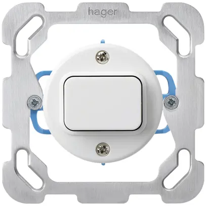 Inserto per interruttore INC basico 6/1L con placca di fissaggio bianco 