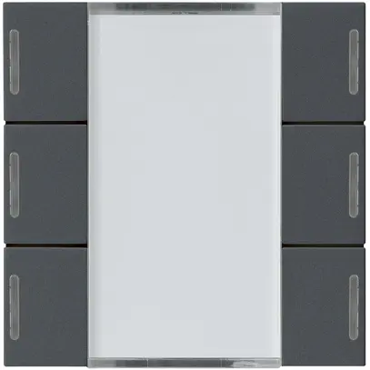 Kit frontal Hager kallysto 6×KNX LED systemlink/easylink anthracite 