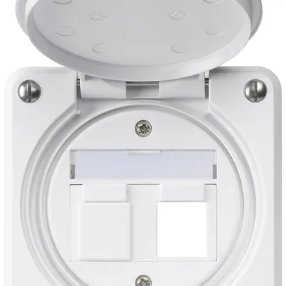 Kit di montaggio INC robusto IP55 piatto bianco per 2×Keystone 