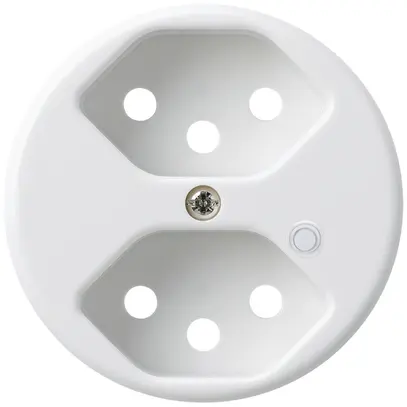 Disque frontal pour prise Hager basico 2×type 13 illuminé H blanc 