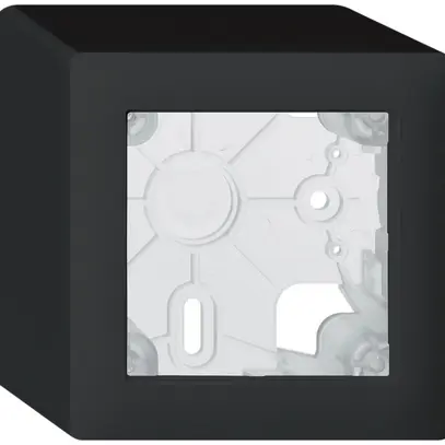 Boîtier AP kallysto noir h=64mm 