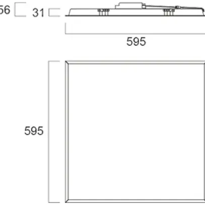 Luminaire panneau LED Sylvania START Eco 29W 3200lm 865 IP40 595×595mm blanc 