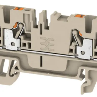 Durchgangs-Reihenklemme Weidmüller A4C PUSH IN 2.5mm² 4 Anschlüsse TS35 beige 