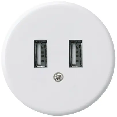 Presa USB basico A 2400mA bianco 