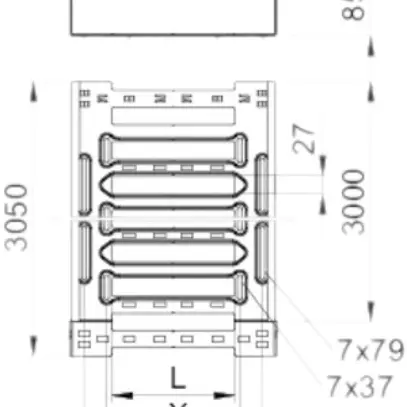 Canale di cavi Bettermann MKSM 85×200×3050mm zincato a caldo a immersione 