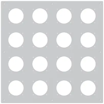 UP-Montageplatte robusto 4×4 Aluminium, grau 