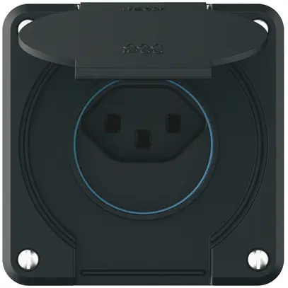 Presa INC robusto 1×tipo 23 IP55 nero 